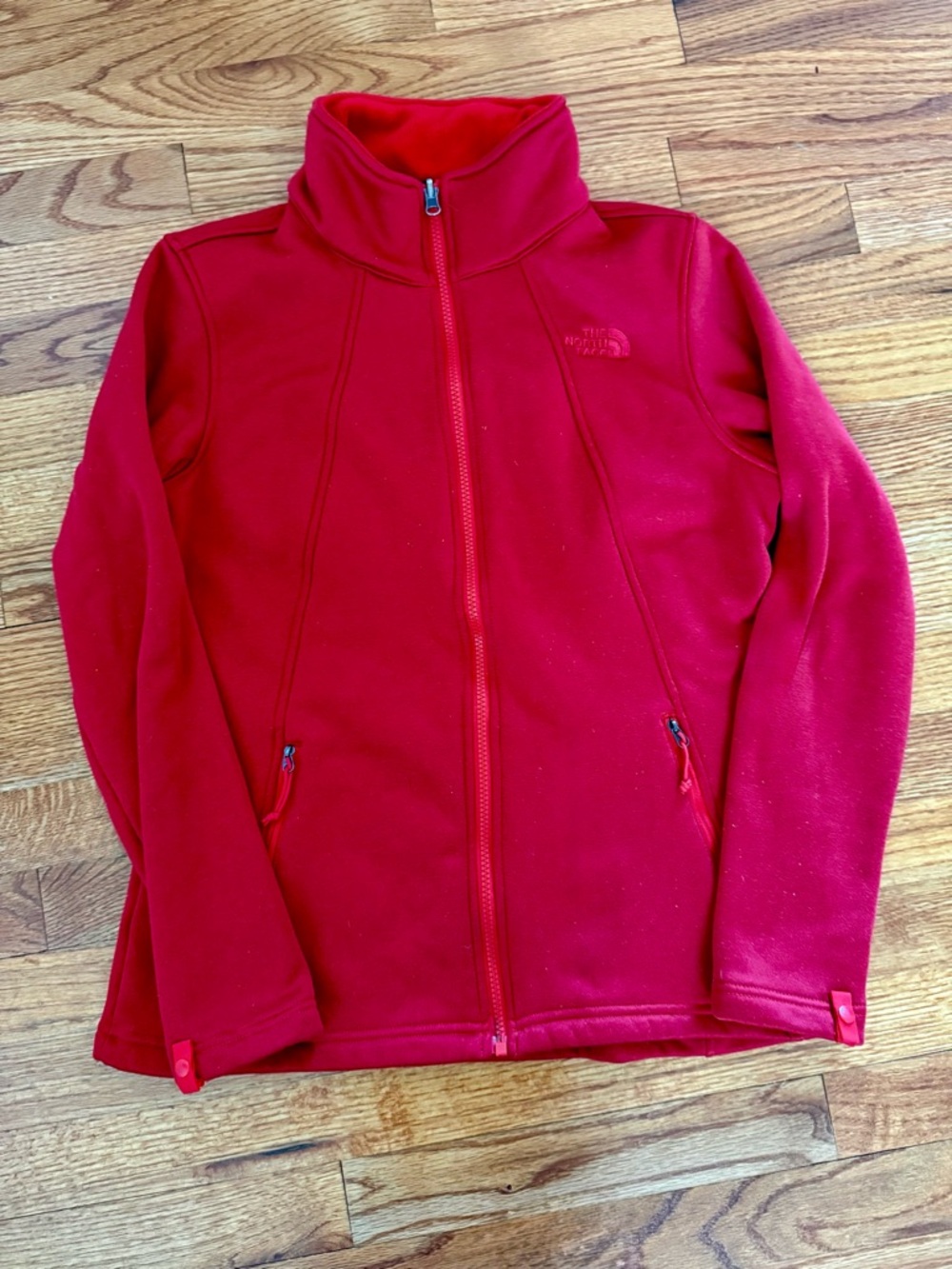 The North Face Red Knit with Fleece Full-Zip Jacket